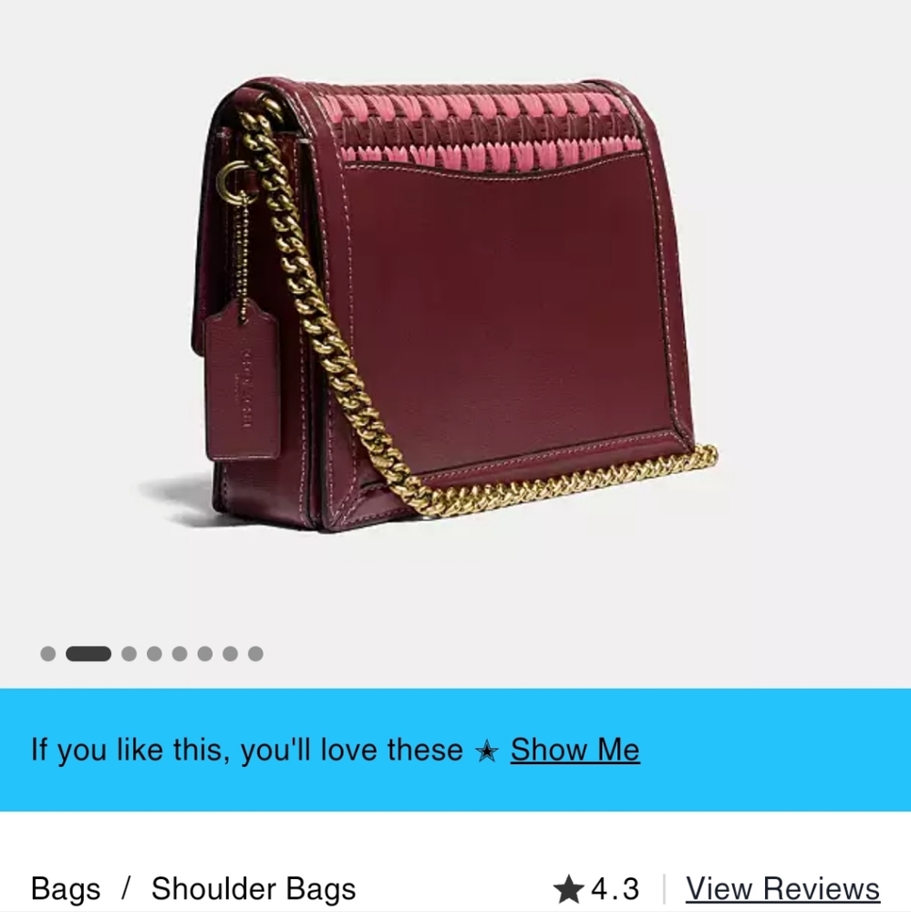 COACH Woven Hutton Shoulder Bag - Picture 5 of 8